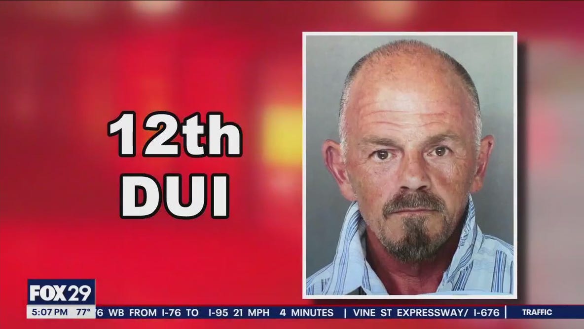 Man sentenced after 12th DUI in Delaware County